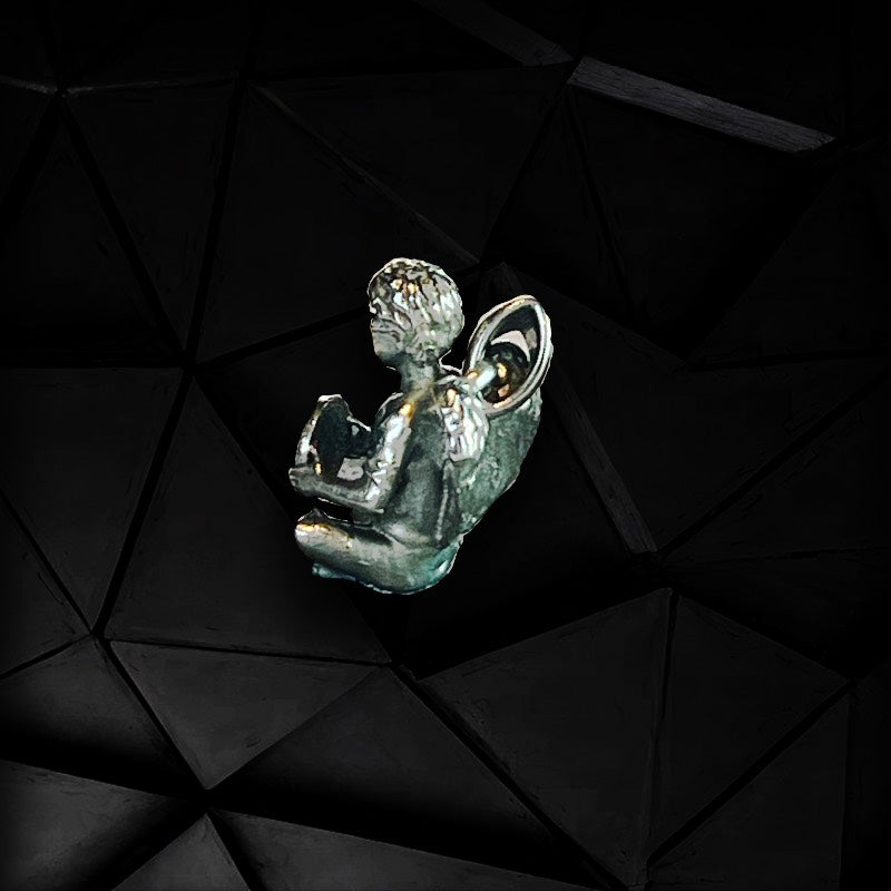 Bitcoin Angel Holds Pendant